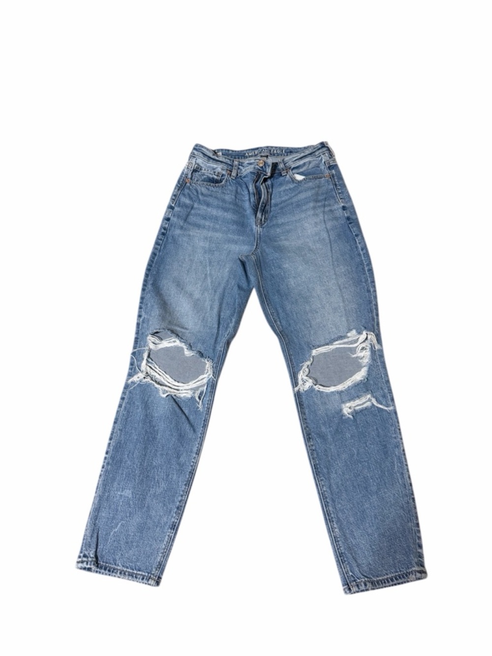 American Eagle Outfitters Light Blue Distressed Mom jeans